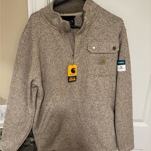 Carhartt Men's Zip Up Sweater in Brown